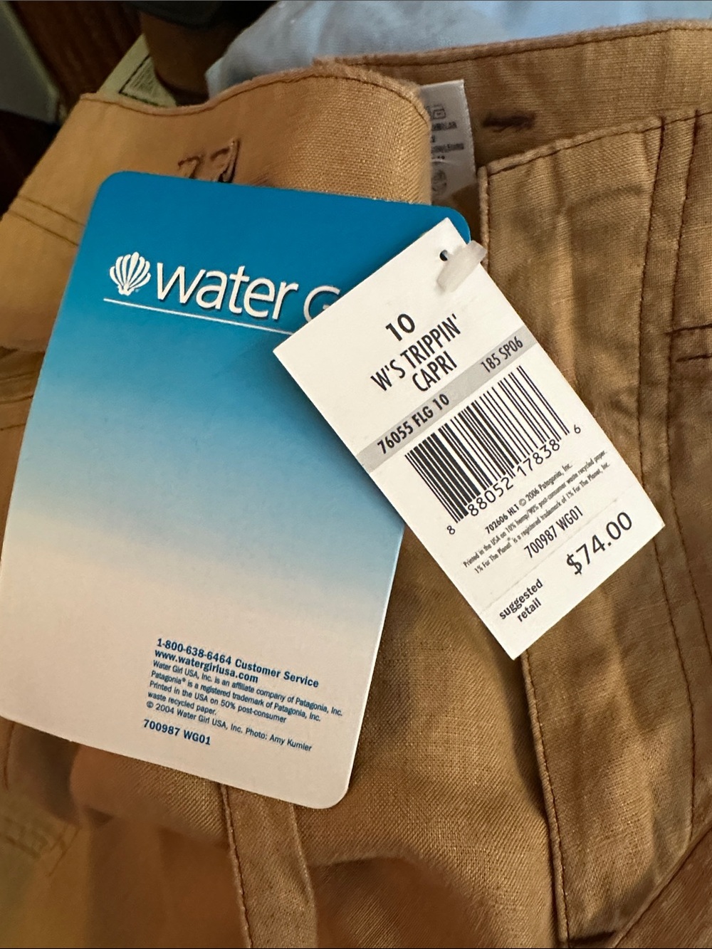 Patagonia/Water Girl Hemp Women’s 10 Capri Lightweight And Loose Fitting - Picture 2 of 12